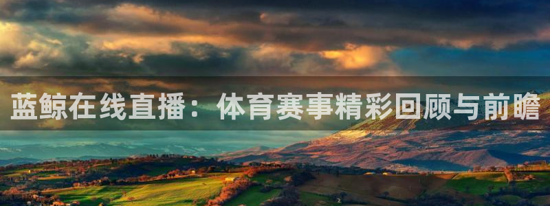 黑白体育app直播：蓝鲸在线直播：体育赛事精彩回顾与前瞻